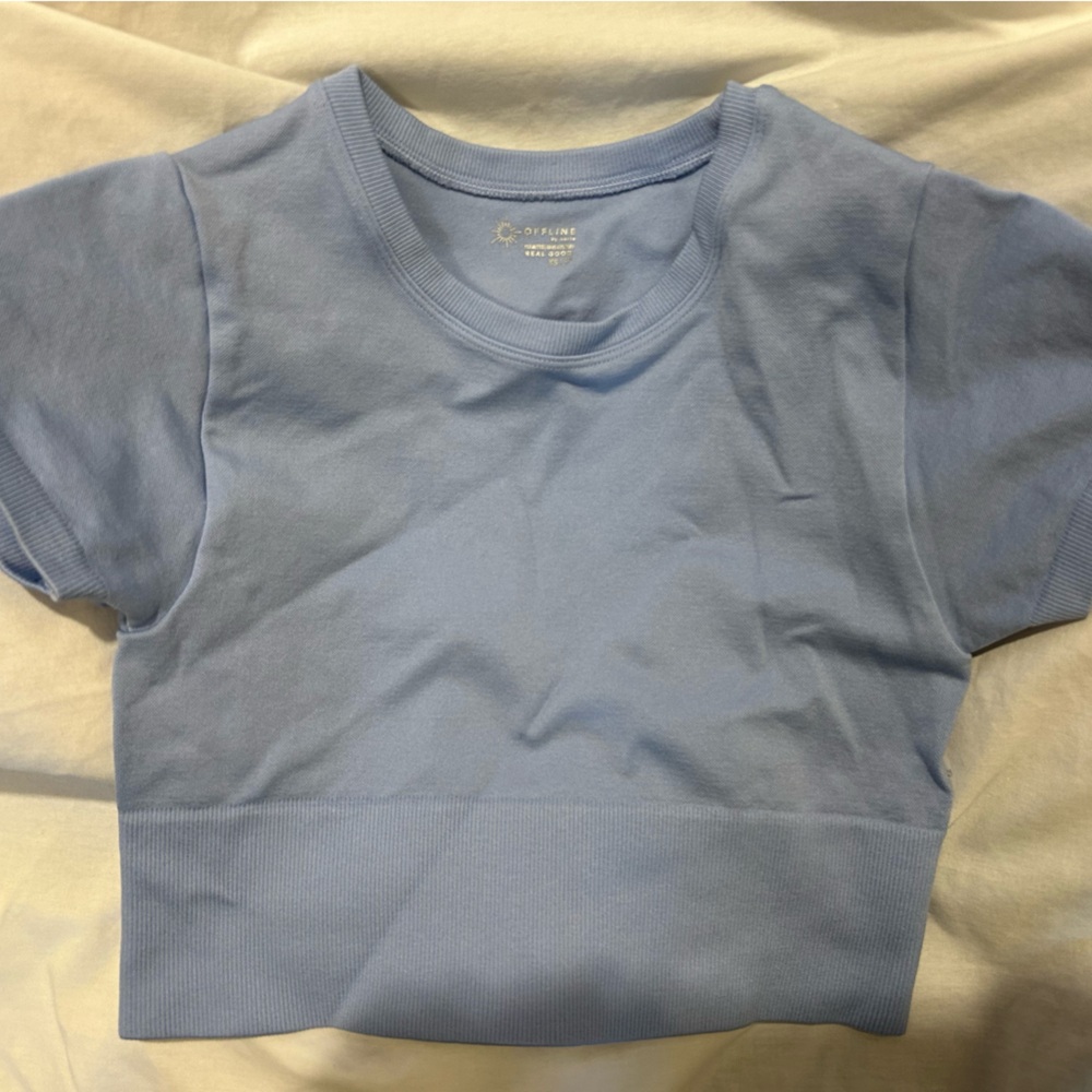 Light Blue Crop Top